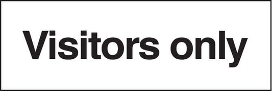 17576G Visitors only Rigid Plastic (300x100mm) Safety Sign