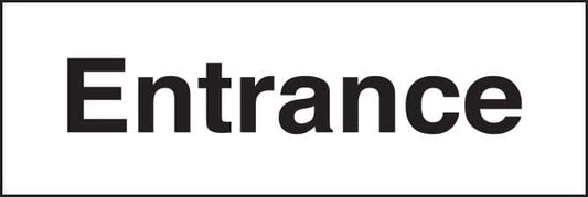 17579M Entrance Rigid Plastic (600x200mm) Safety Sign