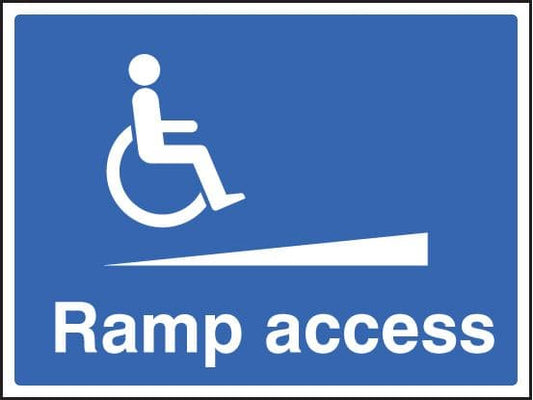 17601K Ramp access Rigid Plastic (400x300mm) Safety Sign