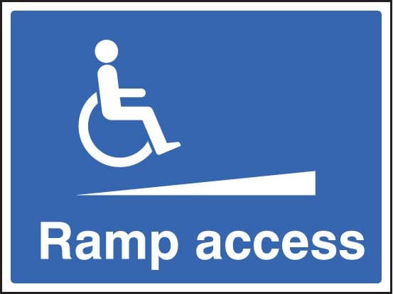 17601Q Ramp access Rigid Plastic (600x450mm) Safety Sign