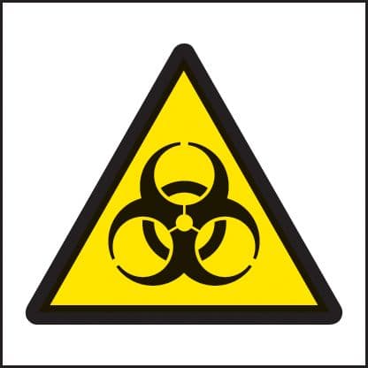 24537C Biohazard symbol (150x150mm) Self Adhesive Vinyl (150x150mm) Safety Sign