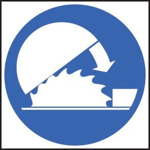 25411F Adjustable guards symbol Self Adhesive Vinyl (200x200mm) Safety Sign