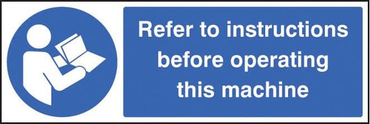 25455G Refer to instructions before operating this machine Self Adhesive Vinyl (300x100mm)