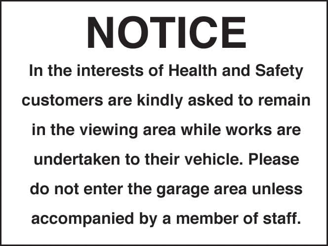 26518H Notice in the interest of health Self Adhesive Vinyl (300x250mm) Safety Sign