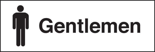 27008G Gentlemen (with male symbol) Self Adhesive Vinyl (300x100mm) Safety Sign