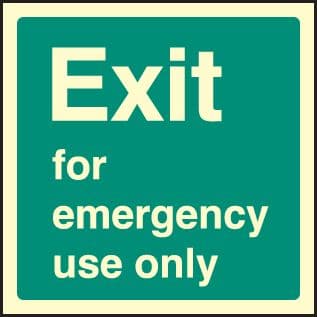 32042F Fire emergency use Photoluminescent Rigid (200x200mm) Safety Sign