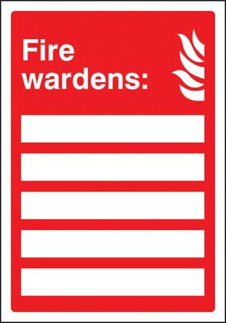 51035 Your fire wardens are (space for 5) adapt-a-sign 215x310mm  (215 x 310mm) Safety Sign