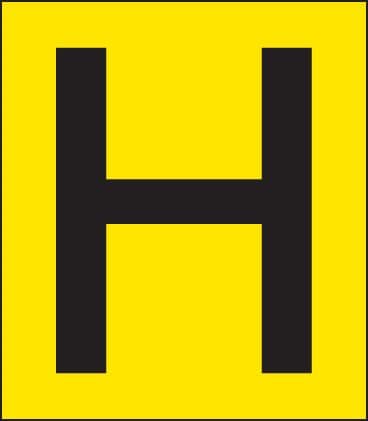 51212 Hydrant marker rigid plastic 178x203mm  (178x203mm) Safety Sign