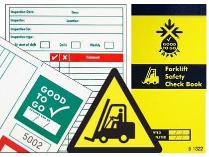 51302 Good to go safety forklift check book  (H210xW100xD5mm) Safety Sign