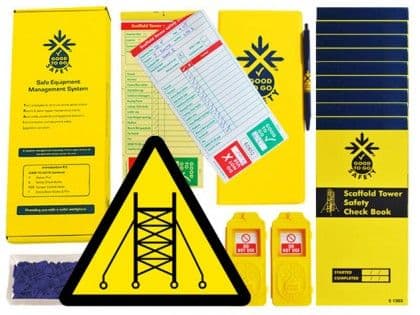 51314 Good to go safety scaffold tower daily kit  (250x125x80mm) Safety Sign