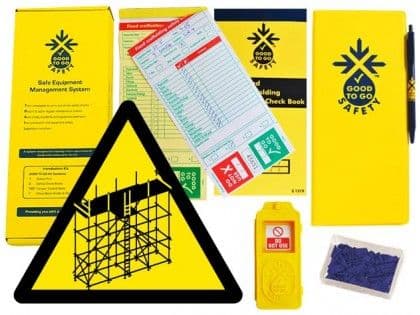 51320 Good to go safety fixed scaffold weekly kit  (320x125x40mm) Safety Sign