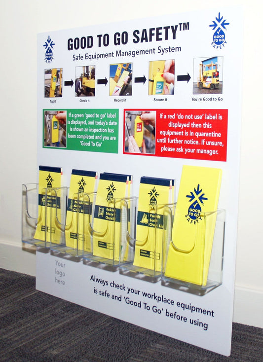 51335 Good to Go Safety Information Station with 5 dispensers (10mm foamex, 700x750mm)  (700x750mm)