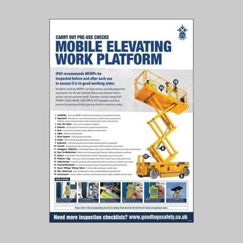 51366 - MEWP Inspection Checklist Poster (A2)