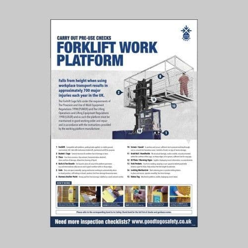 51390 - Forklift Work Platform Inspection - Recyclable Synthetic Paper - 420 x 594mm