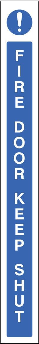 51638 Fire door keep shut - door edge  (45x400mm) Safety Sign