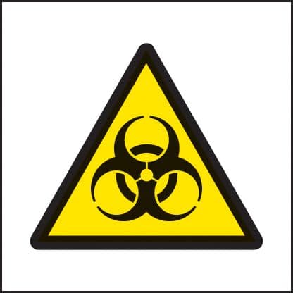 51692 Biohazard symbol 25x25mm self adhesive  (25x25mm) Safety Sign