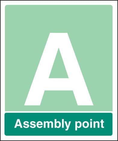 52148 Special Assembly point aluminium c/w channel 450x600mm  (450x600mm) Safety Sign