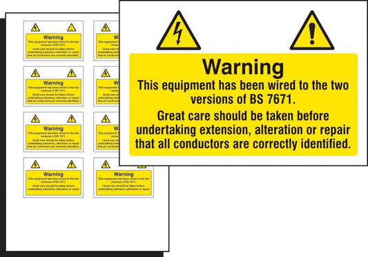 54034 Electrical hazard label 75x50mm Sheet of 10  (75x50mm) Safety Sign
