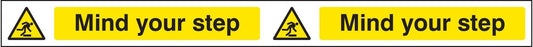 54035 Mind your step strip 400x35mm  (400x35mm) Safety Sign
