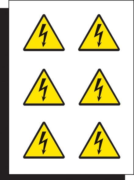 54036 Electricity label 50mm sheet of 6  (50mm) Safety Sign