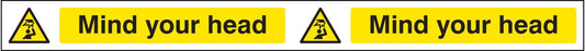 54037 Mind your head strip 400x35mm  (400x35mm) Safety Sign