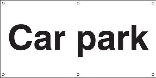 55093 Car park banner c/w eyelets  (1270x610mm) Safety Sign
