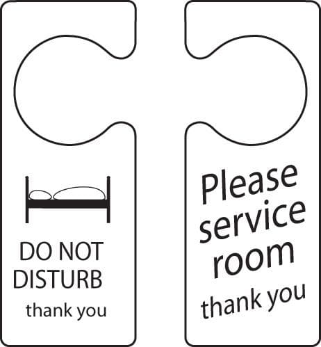 55106 Do not disturb - door hanger  (80x205mm) Safety Sign