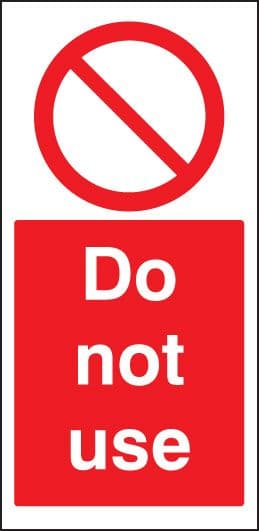 55110 Cover-Up Sign Do not use   (880x430x350mm) Safety Sign