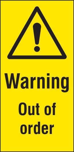 55111 Cover-Up Sign Out of order  (880x430x350mm) Safety Sign