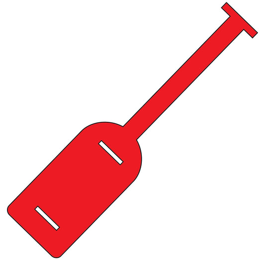 55151 Plain ID Self-tie Tie Tags (Pack of 14) Red 210x50  (210x50mm) Safety Sign