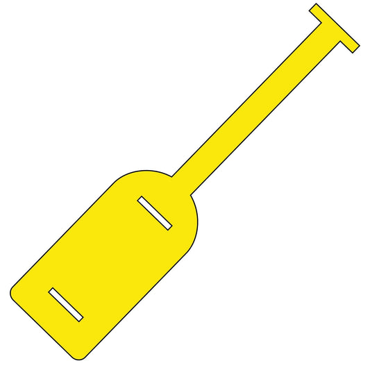 55154 Plain ID Self-tie Tie Tags (Pack of 14) Yellow 210x50  (210x50mm) Safety Sign