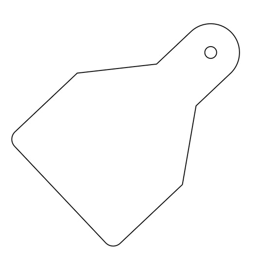 55155 Plain ID Wide Flag Tags (Pack of 20) White 100x65  (100x65mm) Safety Sign