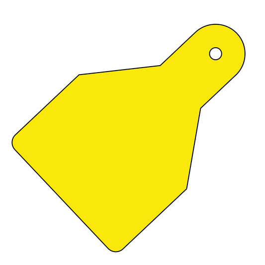 55159 Plain ID Wide Flag Tags (Pack of 20) Yellow 100x65  (100x65mm) Safety Sign