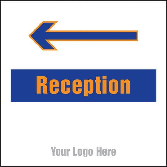 55708 Reception, arrow left site saver sign 400x400mm  (400x400mm) Safety Sign