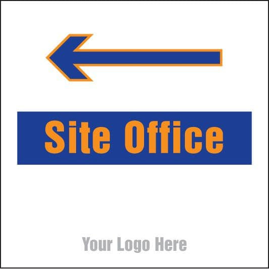 55732 Site office, arrow left site saver sign 400x400mm  (400x400mm) Safety Sign