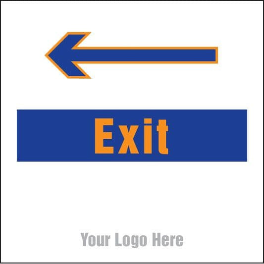 55738 Exit, arrow left site saver sign 400x400mm  (400x400mm) Safety Sign