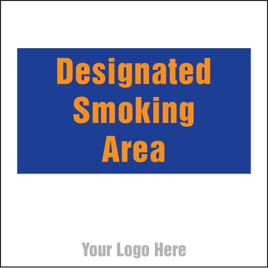 55741 Designated smoking area, site saver sign 400x400mm  (400x400mm) Safety Sign
