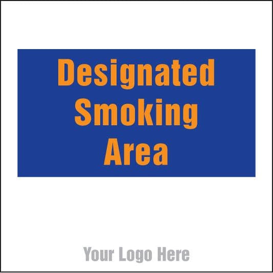 55741 Designated smoking area, site saver sign 400x400mm  (400x400mm) Safety Sign