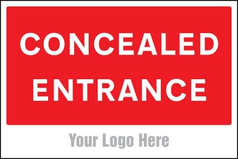 55752 Concealed entrance, site saver sign 600x400mm  (600x400mm) Safety Sign