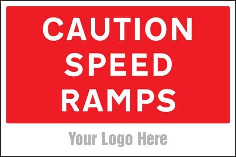 55768 Caution speed ramps, site saver sign 600x400mm  (600x400mm) Safety Sign