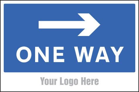 55769 One way, arrow right, site saver sign 600x400mm  (600x400mm) Safety Sign