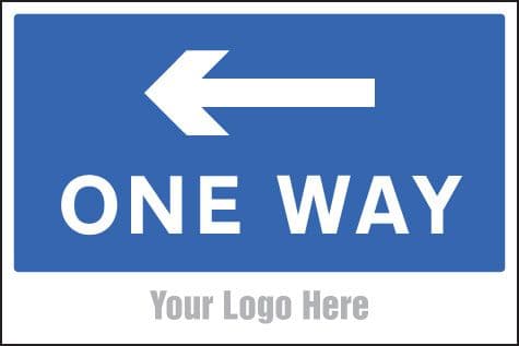 55770 One way, arrow left, site saver sign 600x400mm  (600x400mm) Safety Sign