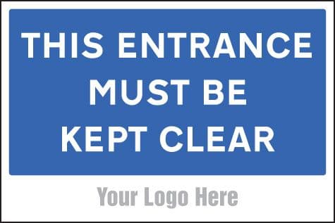 55775 This entrance must be kept clear, site saver sign 600x400mm  (600x400mm) Safety Sign