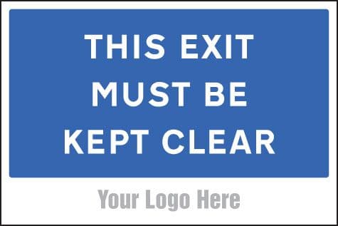 55776 This exit must be kept clear, site saver sign 600x400mm  (600x400mm) Safety Sign