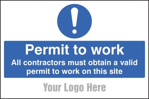 55783 Permit to work, site saver sign 600x400mm  (600x400mm) Safety Sign