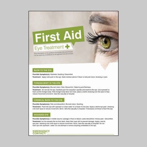 55902 First aid eyes 420x594mm poster  (420x594mm) Safety Sign