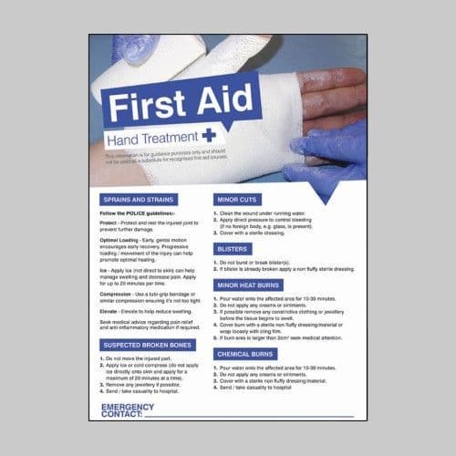 55903 First aid hands 420x594mm poster  (420x594mm) Safety Sign
