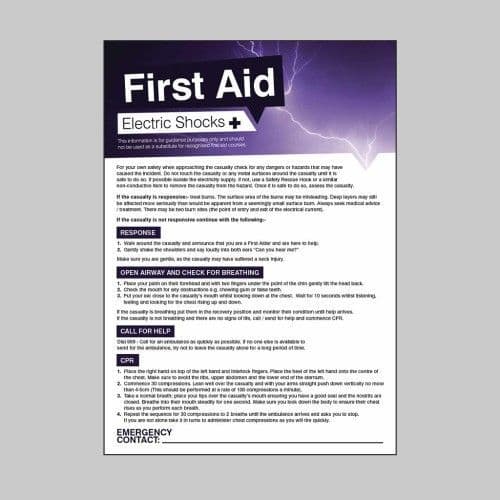 55905 First aid shocks 420x594mm poster  (420x594mm) Safety Sign