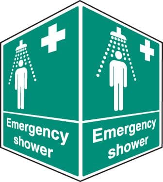 56086 Emergency shower - projecting sign  (150x200mm) Safety Sign