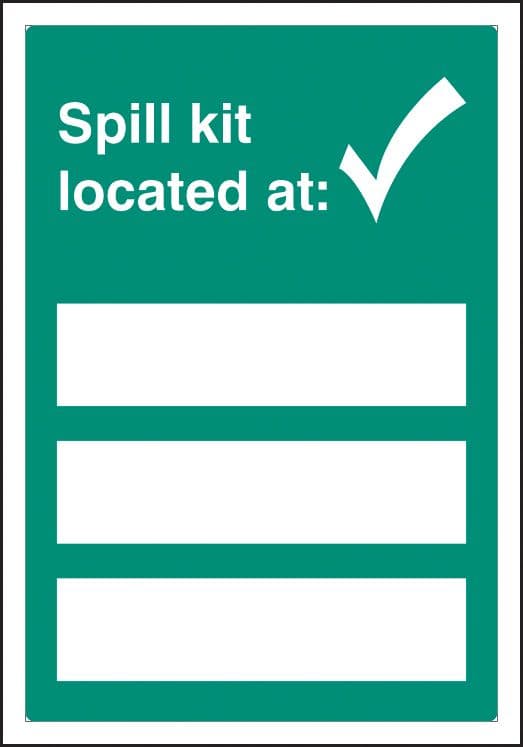 56091 Spill kit located at adapt-a-sign 215x310mm  (215x310mm) Safety Sign